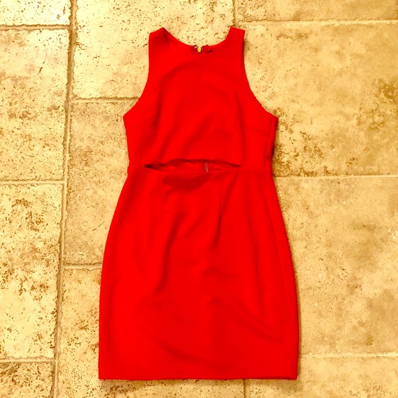 Lulus Orange Front Cutout Bodycon Dress - Picture 1 of 3